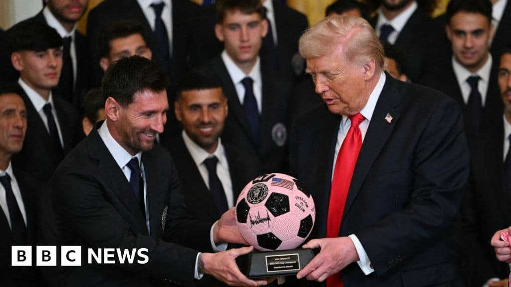 'Who's better, him or Pele?': Trump meets Messi at White House